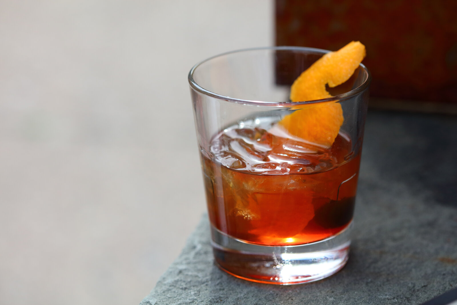 A negroni on the rocks