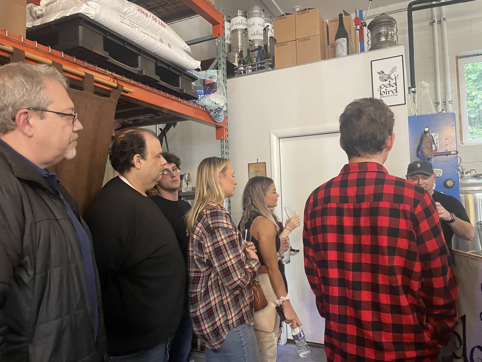 Behind the scenes at a local brewery.