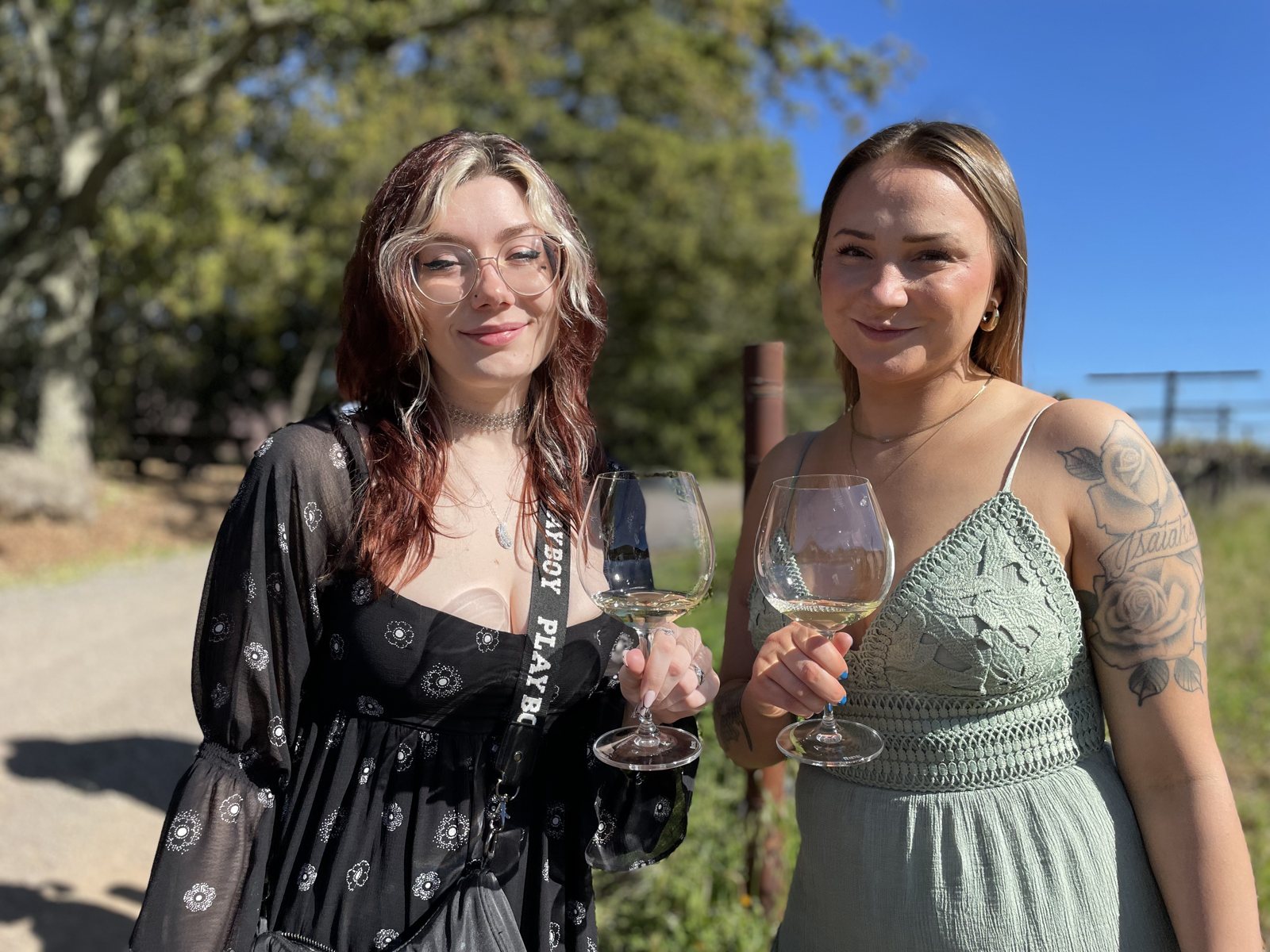 In the vines in California wine country.
