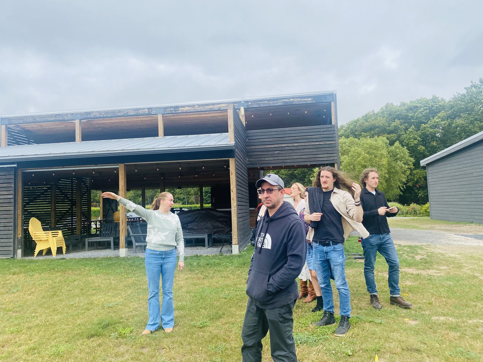 Arriving at a Finger Lakes winery.
