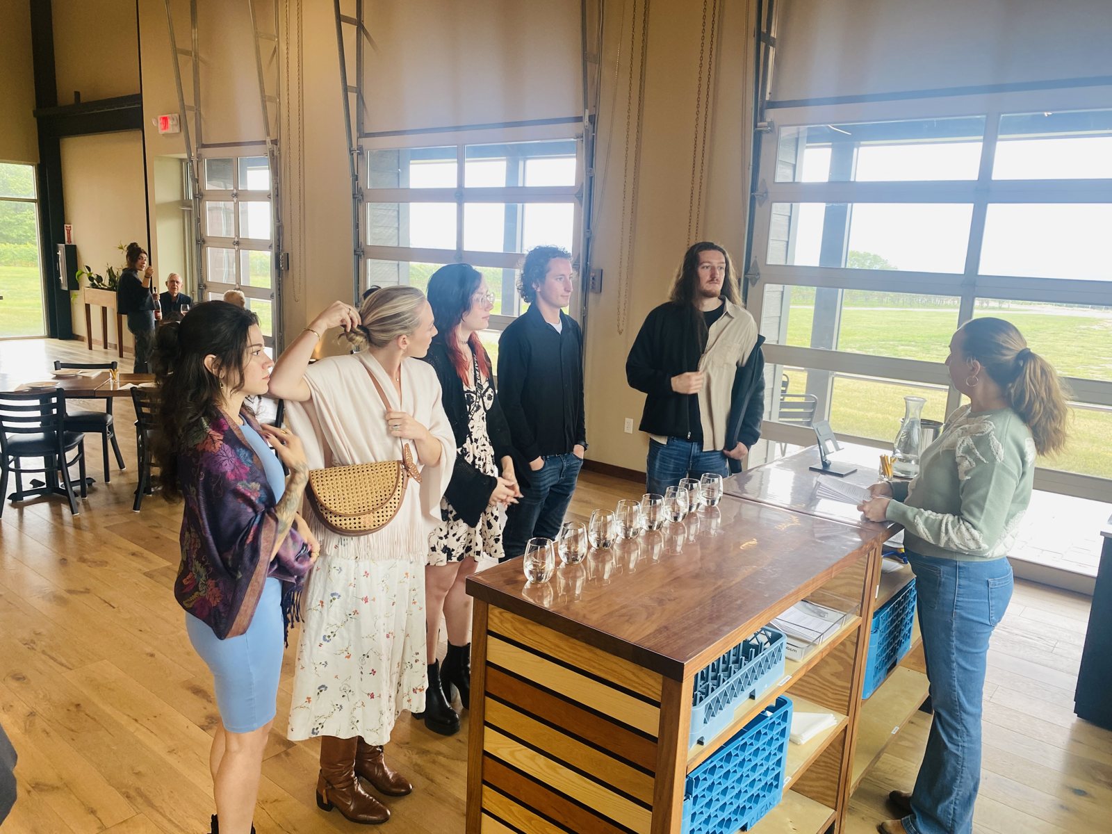 In the tasting room.