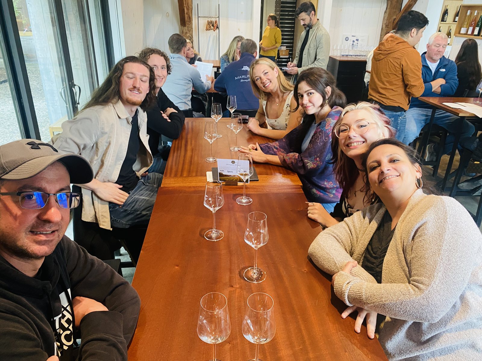 Around the table together.