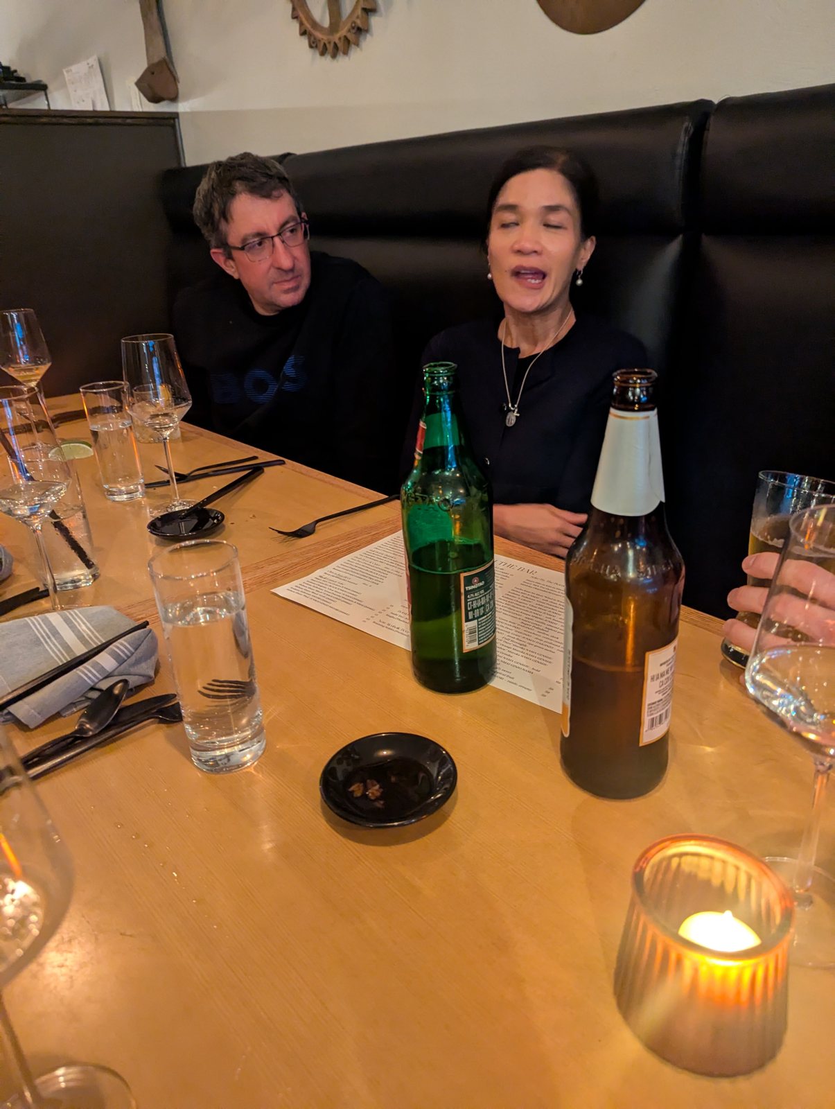 Dinner out on the road.