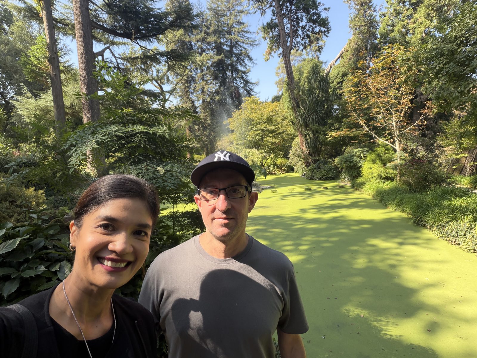Exploring the estate grounds.