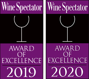 Wine Spectator 2019 and 2020 Awards of Excellence